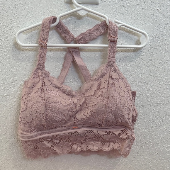 Jade Lace Bralette in Dusty Pink - Picture 1 of 4